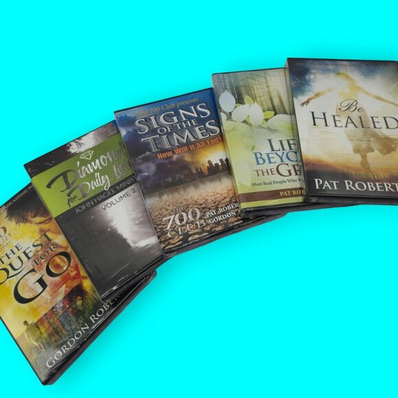 New DVD/CD Lot Christian Broadcasting Network Pat and Gordon Robertson John Hage - Picture 1 of 16